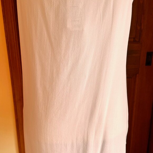 Eileen Fisher Silk Georgette Crepe Bateau Neck Sleeveless Tunic, Bone, SZ M, NWT - Picture 3 of 16